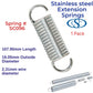 Stainless Steel Extension Spring 101.6mm Long (25.4 OD x 2.87 WD) SC098 (1 Pack) from Century