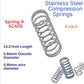 Stainless Steel Compression Spring 26.19mm Long (6.35 OD x 0.79 WD) C407 (3 Pack) from Century