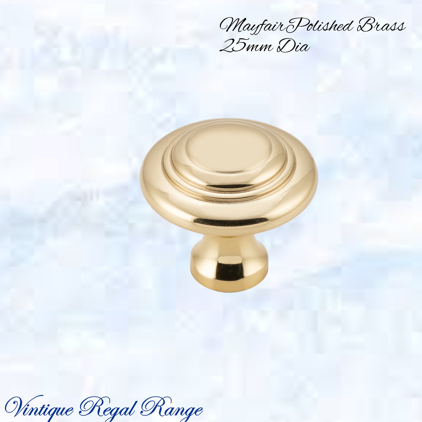 Mayfair cupola Solid Brass Cabinet knob 25mm Dia (various finishes)