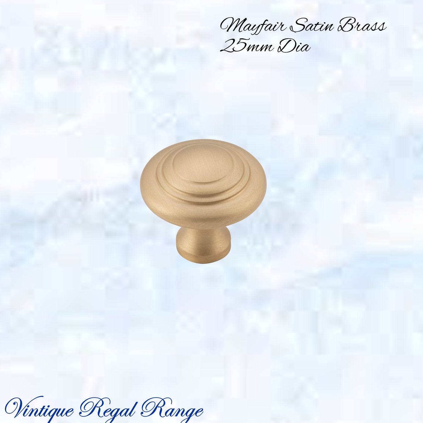 Mayfair cupola Solid Brass Cabinet knob 25mm Dia (various finishes)