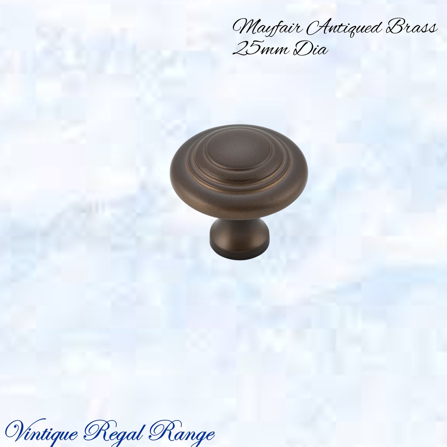 Mayfair cupola Solid Brass Cabinet knob 25mm Dia (various finishes)