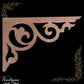 Carved wooden Lace Fretwork Corner -(FW33)480mm x 318mm