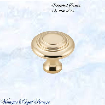 Mayfair cupola Solid Brass Cabinet knob 32mm Dia (various finishes)