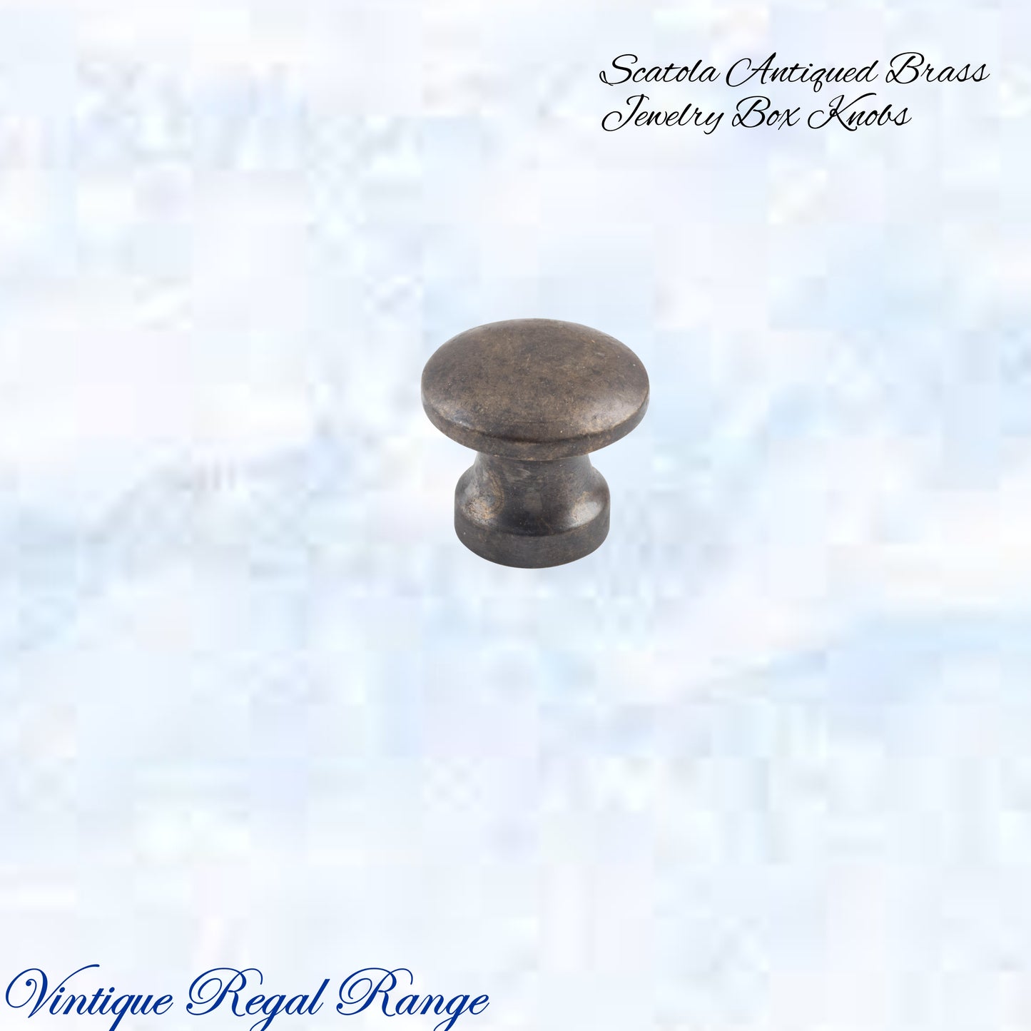 "Scatola" jewelery box premium Antiqued brass Knobs (3 sizes)