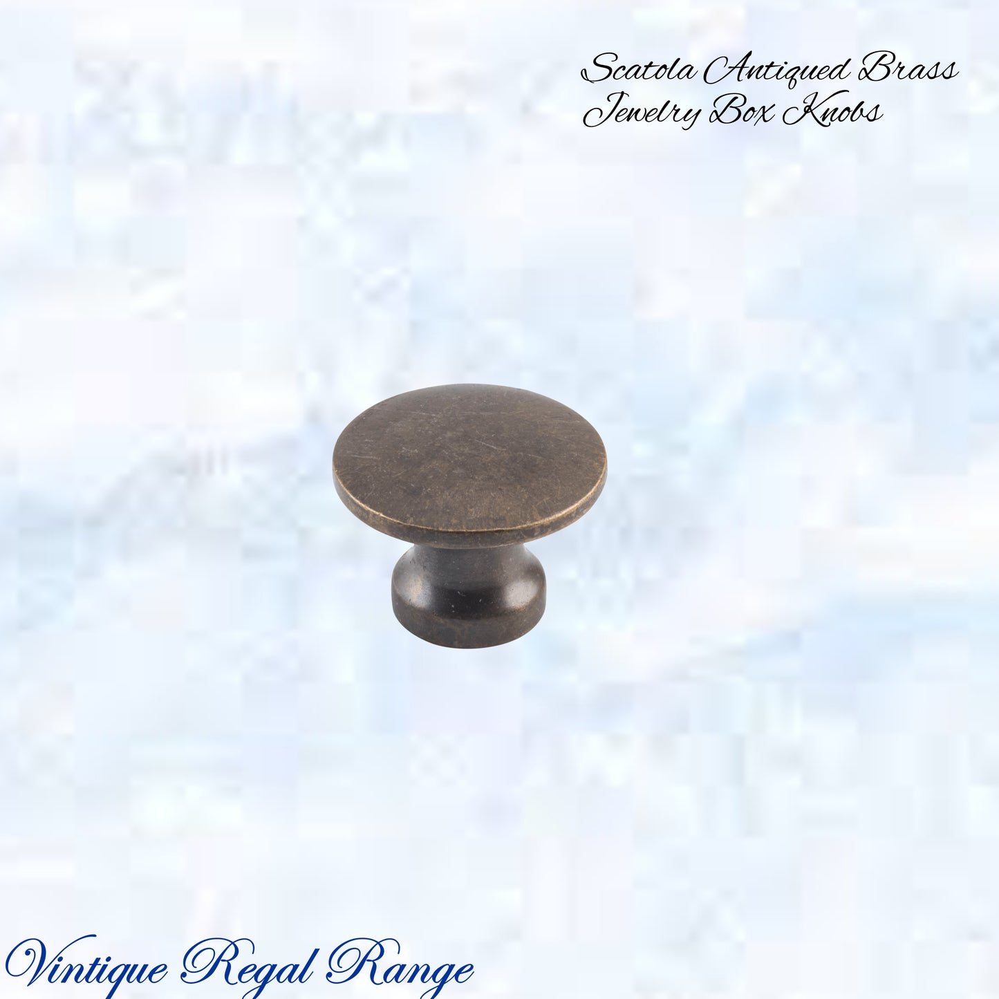 "Scatola" jewelery box premium Antiqued brass Knobs (3 sizes)