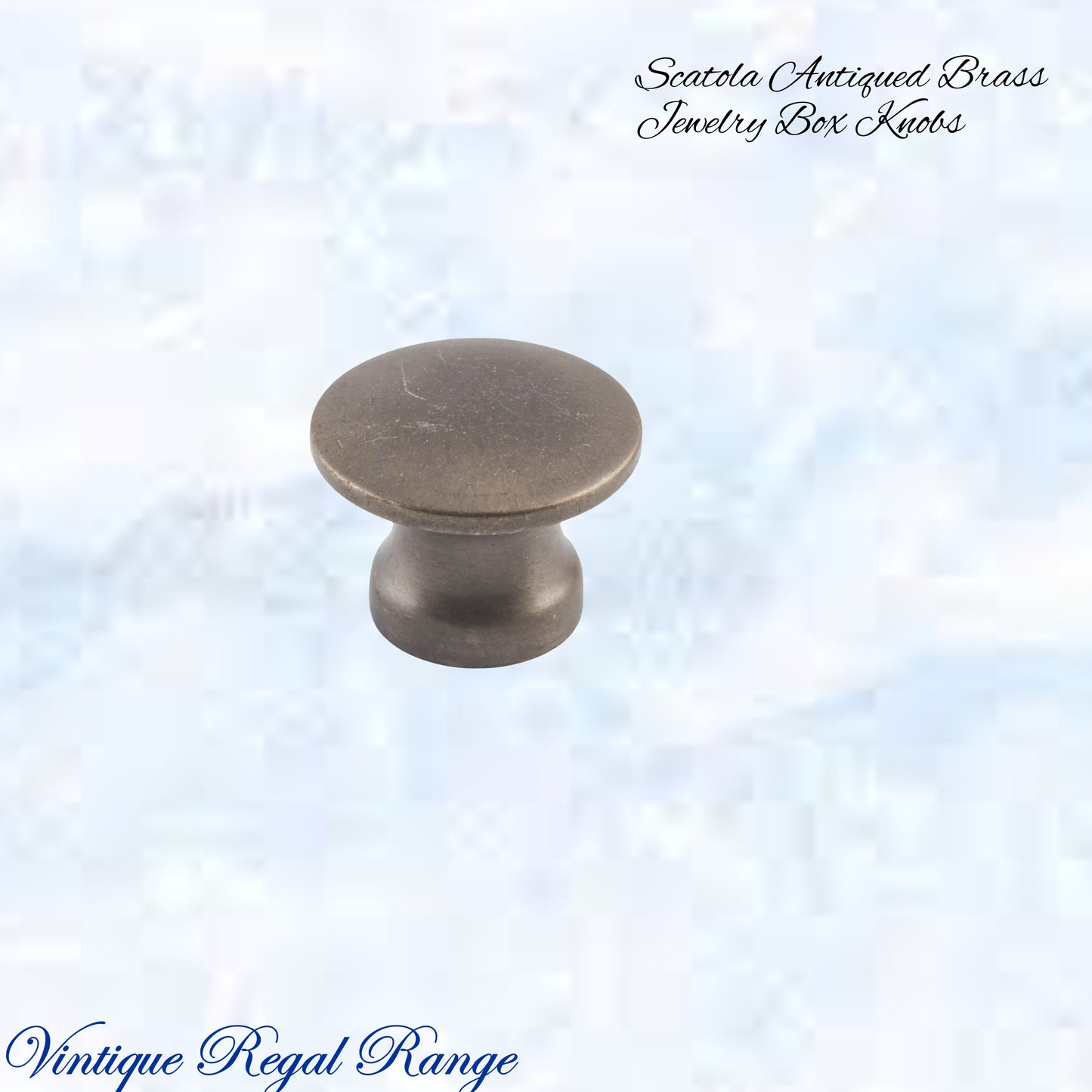 "Scatola" jewelery box premium Antiqued brass Knobs (3 sizes)