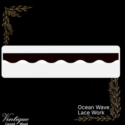 Wooden Lacework Border- Carved Ocean Wave 90mm x 1050mm