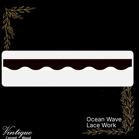 Wooden Lacework Border- Carved Ocean Wave 90mm x 1050mm