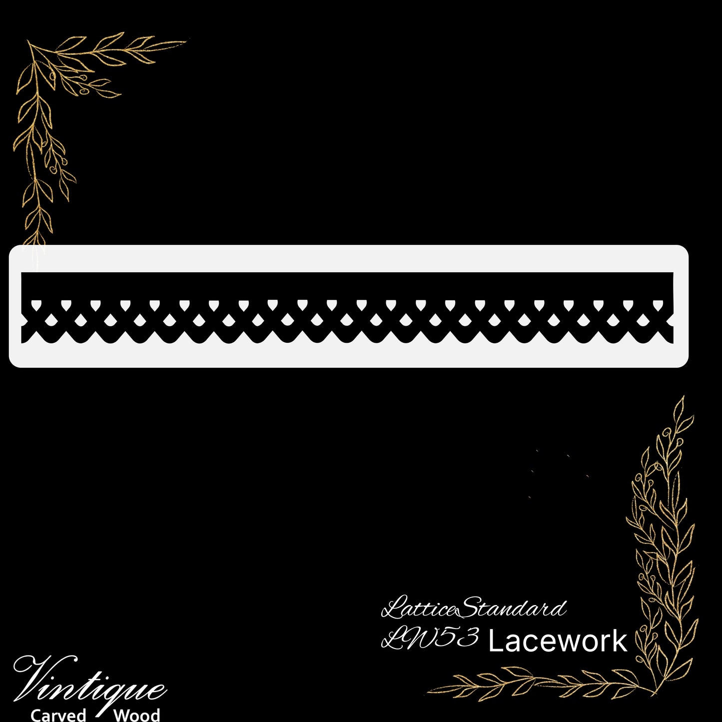 Wooden Lacework Border-Lattice DEEP (LW53) 115mm x 1050mm
