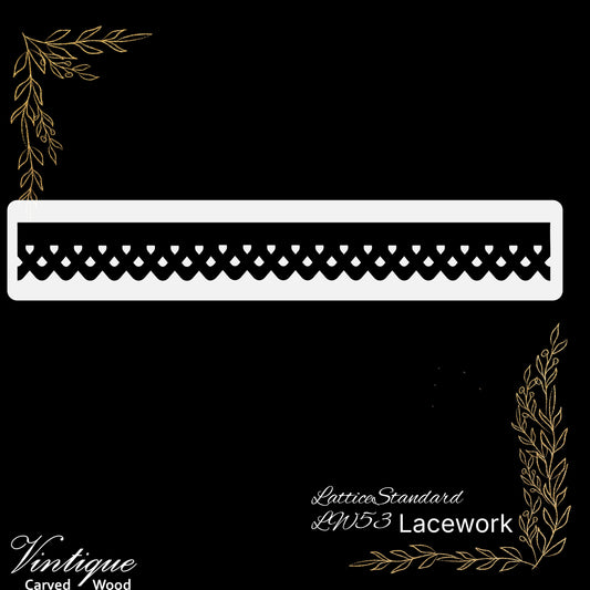 Wooden Lacework Border-Lattice DEEP (LW53) 115mm x 1050mm