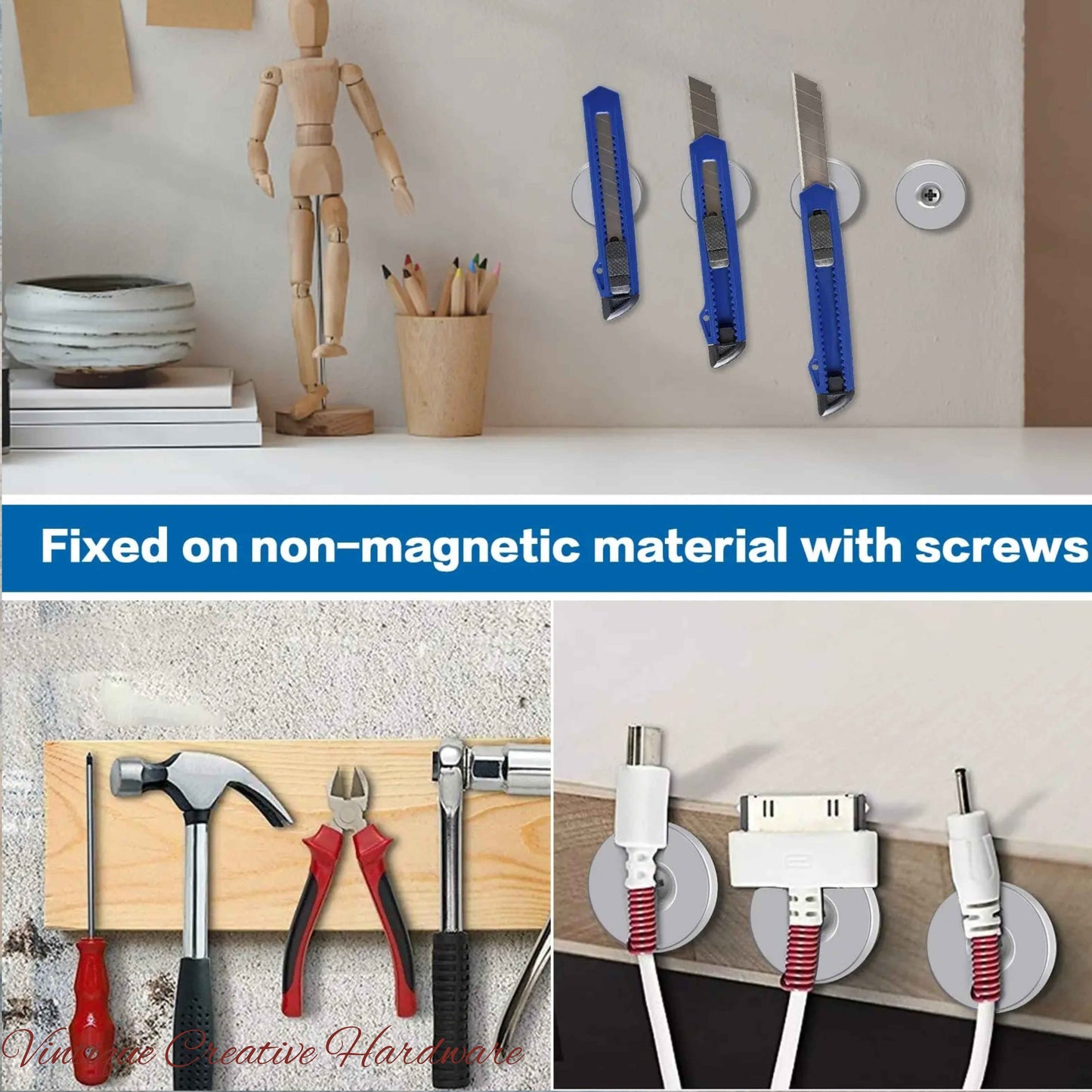 Strong Magnet for jewelry boxes, Crafts & more with hole 8mm x 3mm