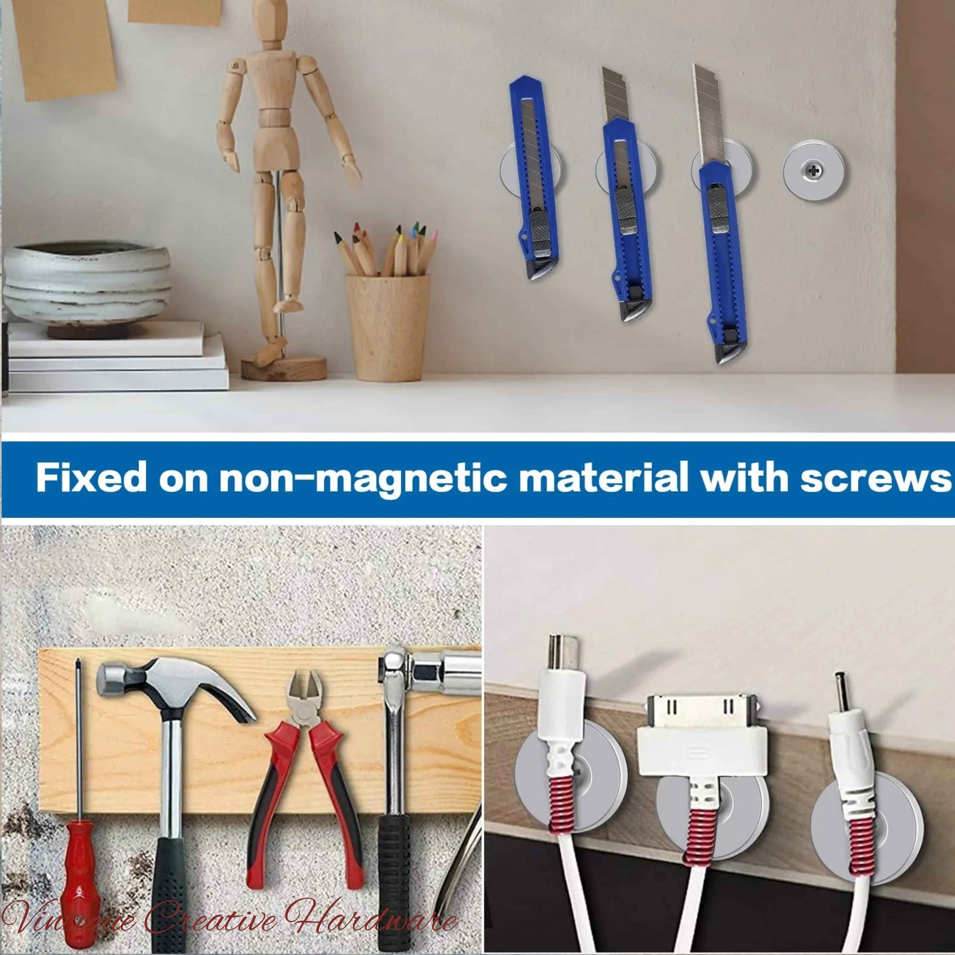 Strong Magnet for jewelry boxes, Crafts & more with hole 8mm x 3mm