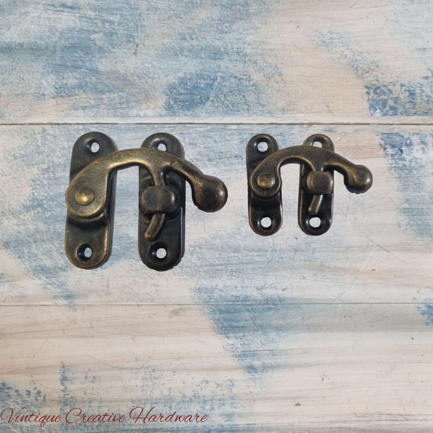 Vintage Style Bronze Swing Jewelry Box Clasp Closure Latch (2 Sizes)