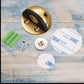 Bright Gold Stainless Steel Oval Floor Magnetic Rubber Door Stop-NEW - Vintique Concepts