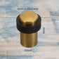 Gold Stainless steel Floor rubber DOOR BUMPER floor door stop 60mm high - Vintique Concepts