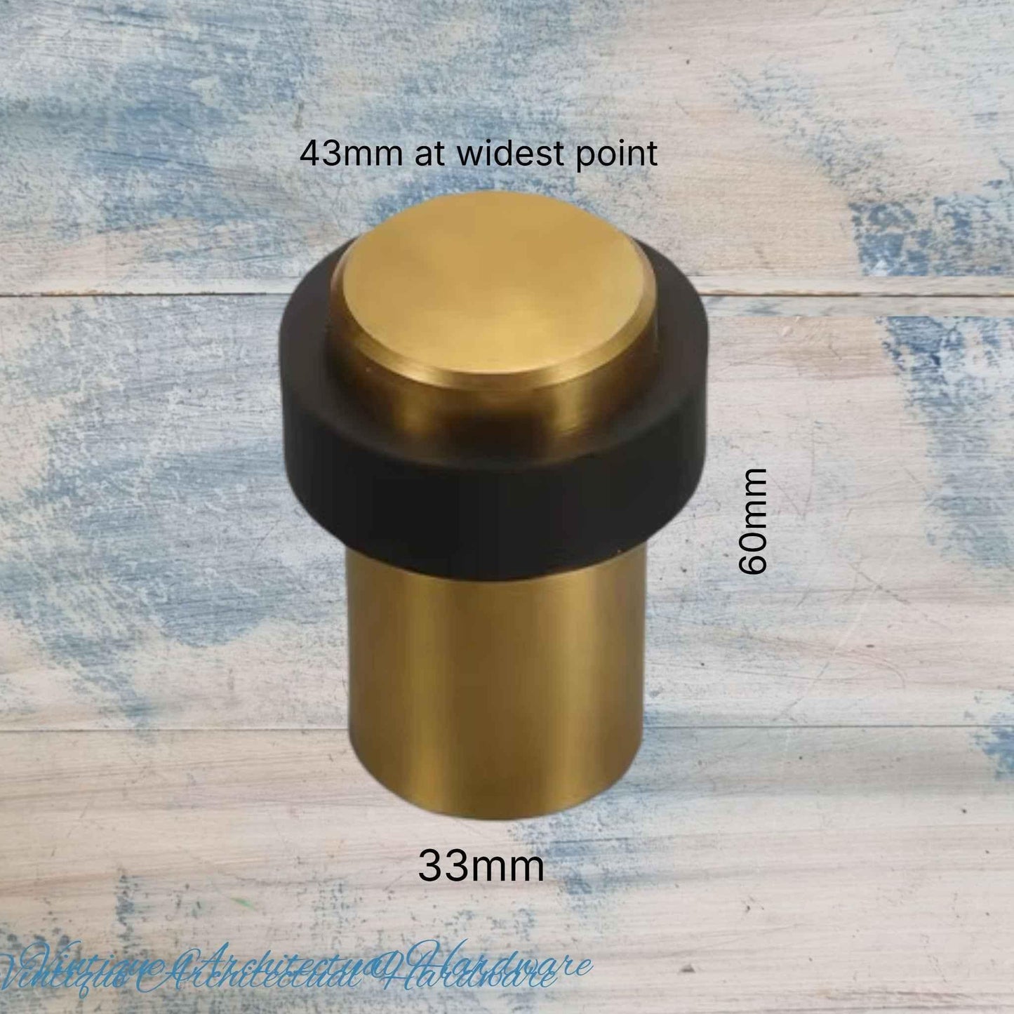 Gold Stainless steel Floor rubber DOOR BUMPER floor door stop 60mm high - Vintique Concepts