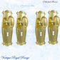 Polished Brass Chateau Door knob W/backplate 197 x 68mm - Vintique Concepts