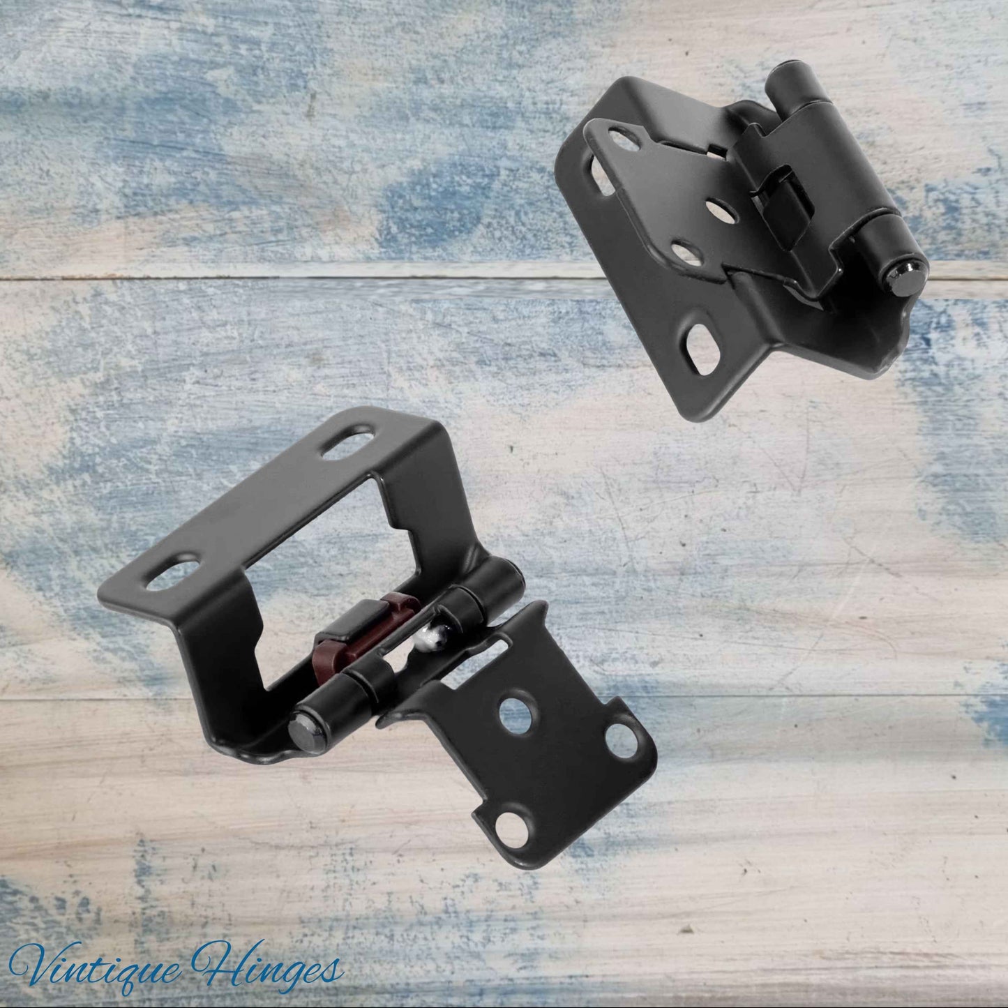 Self-Closing Overlay Hinges -Concealed Black  57mm x28mm for cabinets-NEW
