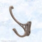 Heritage F-Series Solid brass Coat Hook 95mm x 70mm (3 Colours)