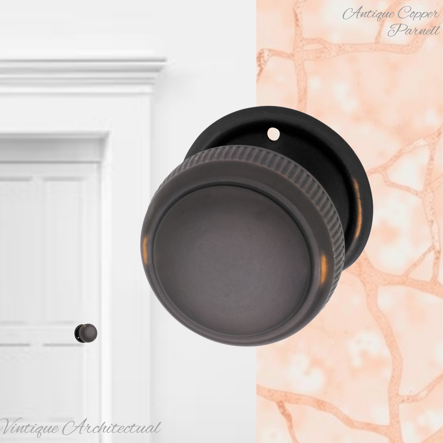 Parnell Brass Ribbed Edge Large Knob 52mm Dia (6 Finishes)