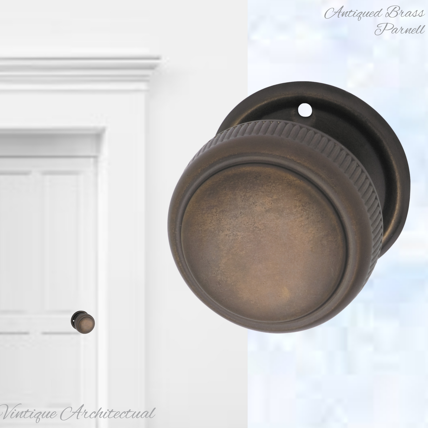 Parnell Brass Ribbed Edge Large Knob 52mm Dia (6 Finishes)