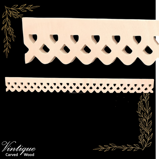 Wooden Lacework Border-Lattice DEEP (LW53) 115mm x 1050mm