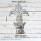 Cast steel Final Fleur de lis 103mm Long-chome finish (pre-loved)