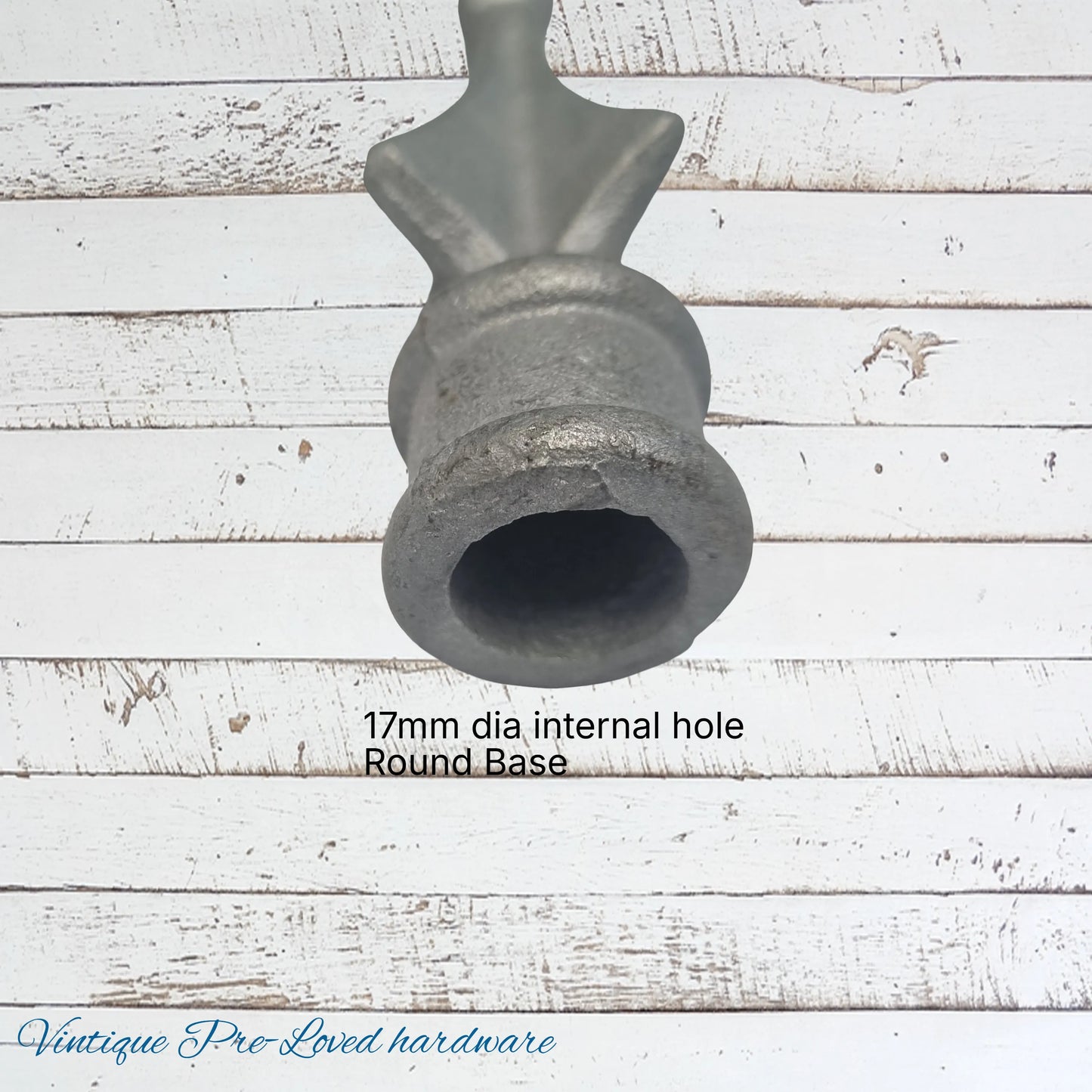 Cast Spire Ball Regal cross 100mm Round/Long-plain finish (pre-loved)-17mm internal hole