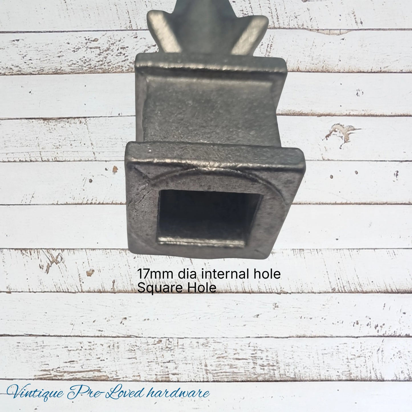 Cast Spire Ball Regal cross 100mm Long-plain finish (pre-loved)-17mm SQUARE internal hole