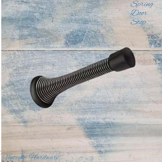 Stainless Steel Wall Spring DOOR STOPPER -Black 85mm long