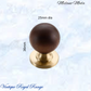 "Milano Moda" Brass & Walnut cabinet / Drawer Knob-25mm Dia-NEW