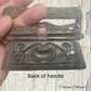 large rustic steel swing handle 110mm x 72mm-BARNTASTIC