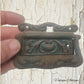 large rustic steel swing handle 110mm x 72mm-BARNTASTIC