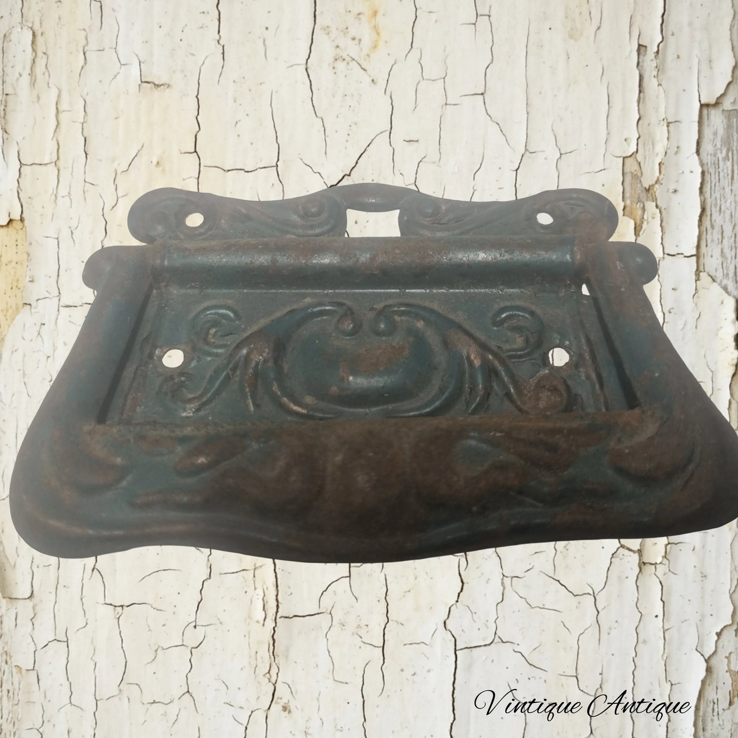large rustic steel swing handle 110mm x 72mm-BARNTASTIC