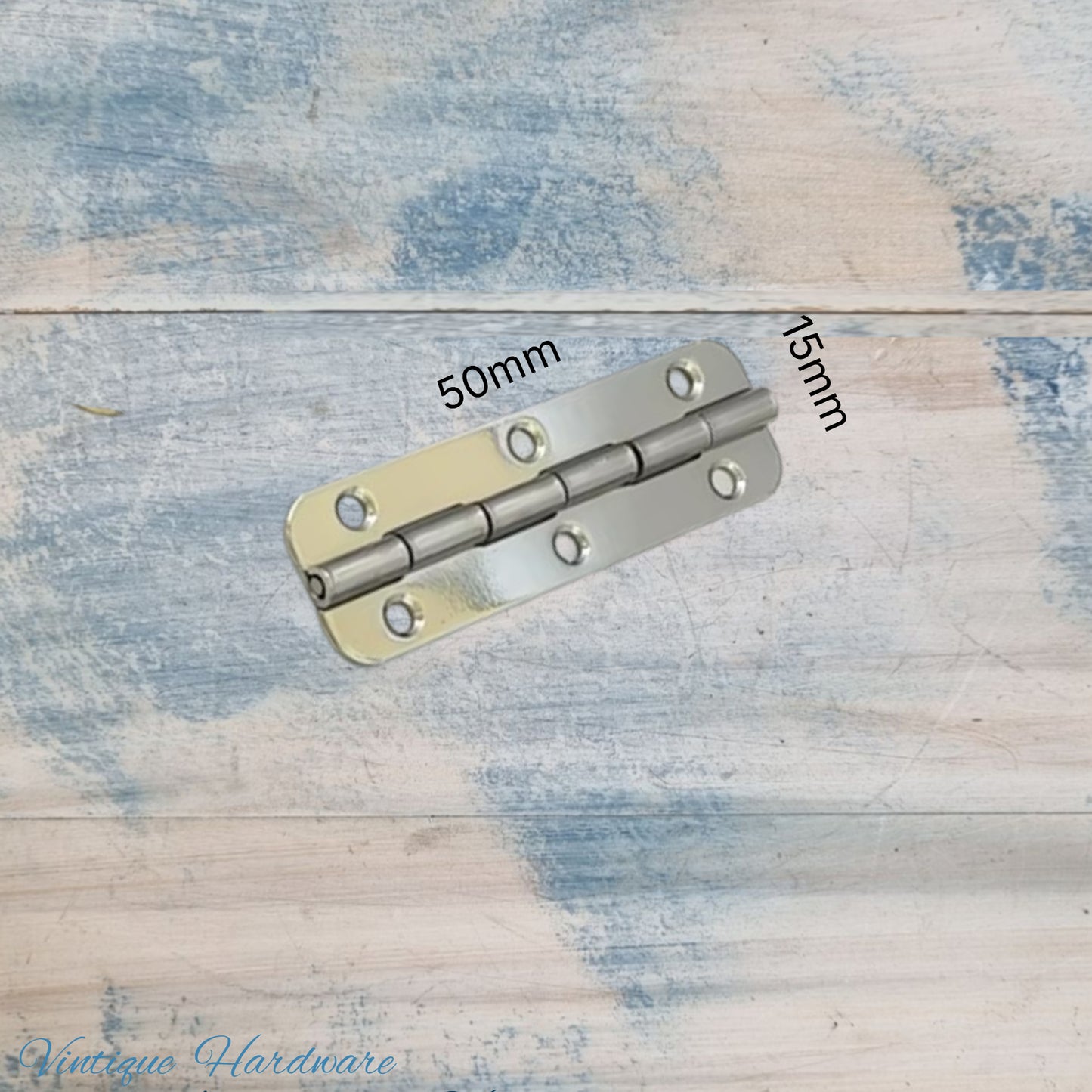 Small Piano Hinge 50mm Long - Silver Finish
