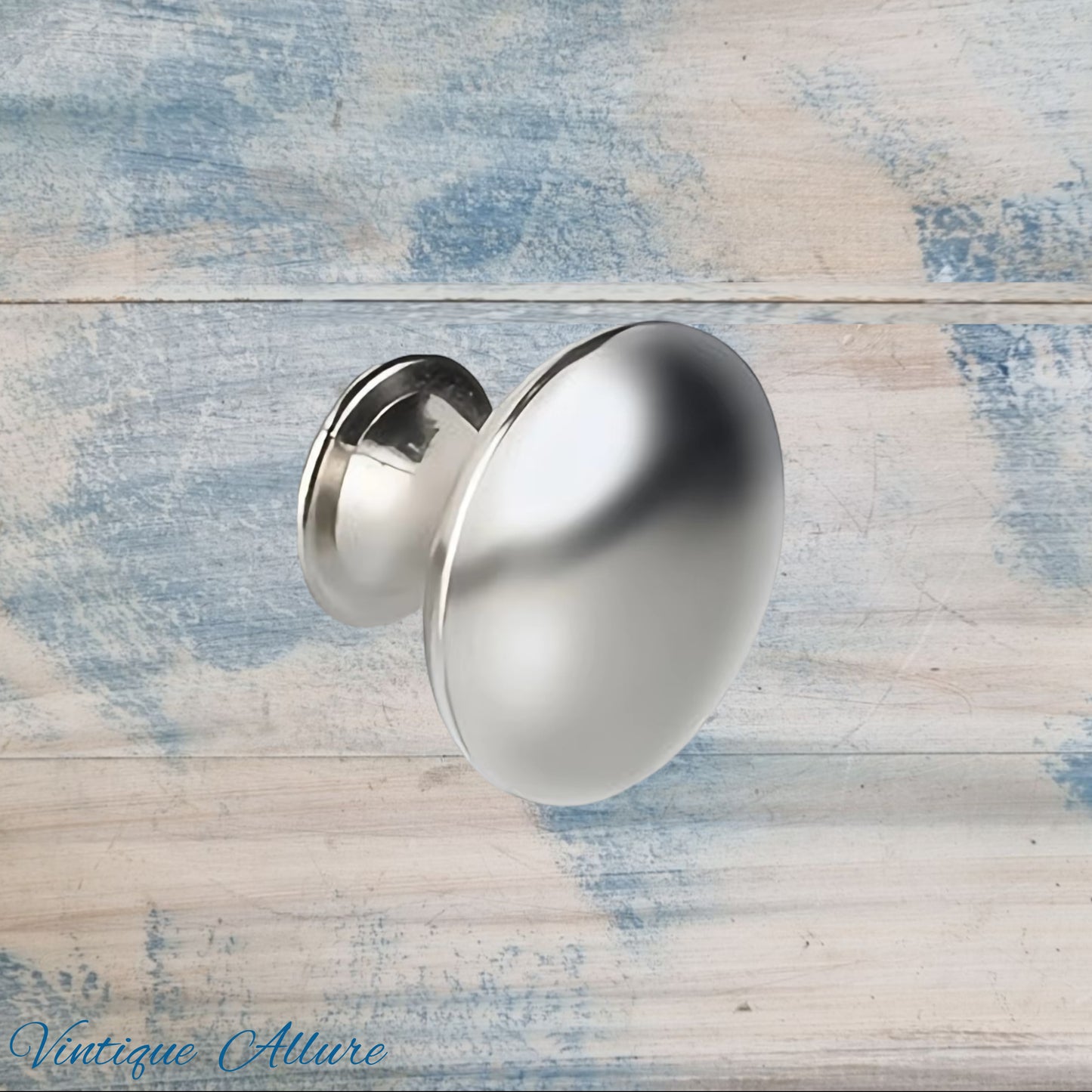 Allure Smooth Alloy Antique Silver Cabinet Knob 30mm for Drawer
