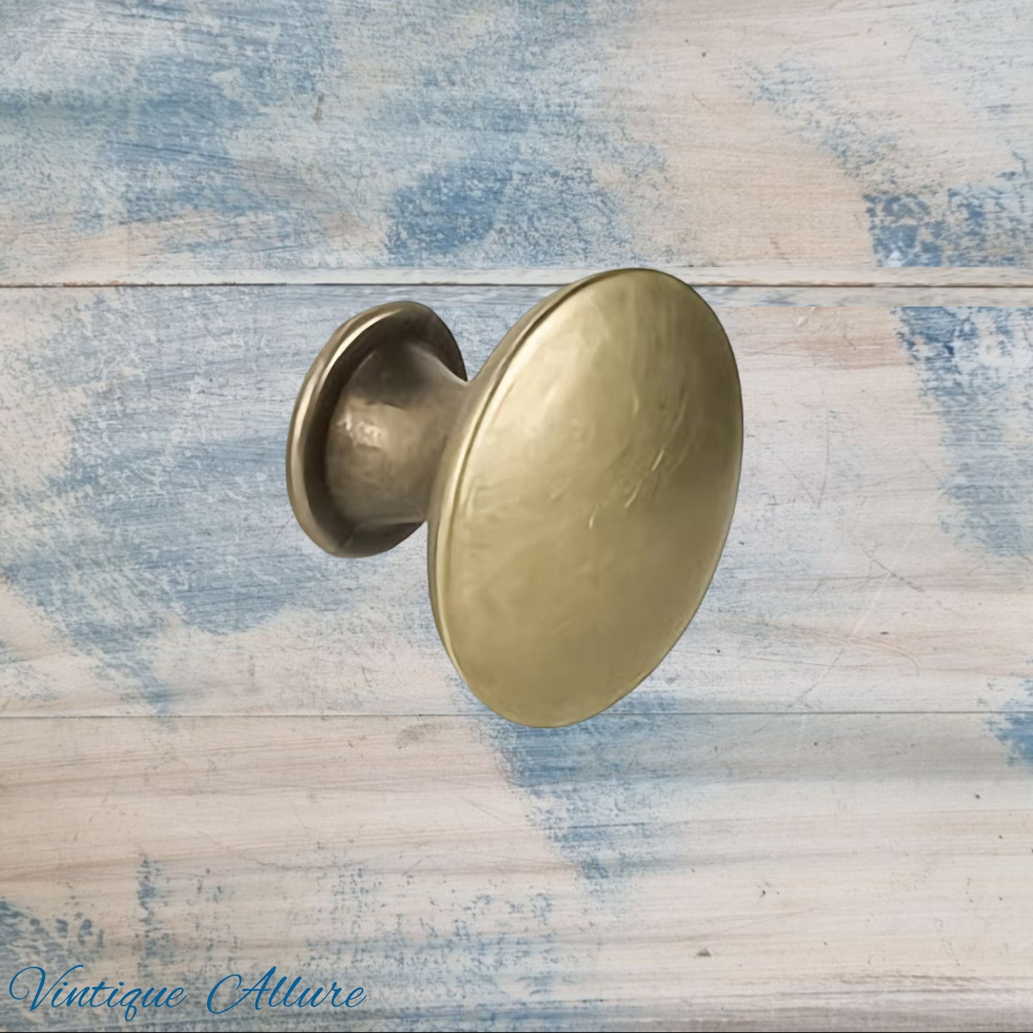 Allure Smooth Alloy Antique Gold Drawer Knob 30mm for Cabinets and Drawers