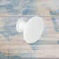 Allure Smooth Alloy Antique White Knob - 30mm Decorative Hardware