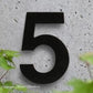 Premium  200mm Black Stainless steel floating Street number (0-9)