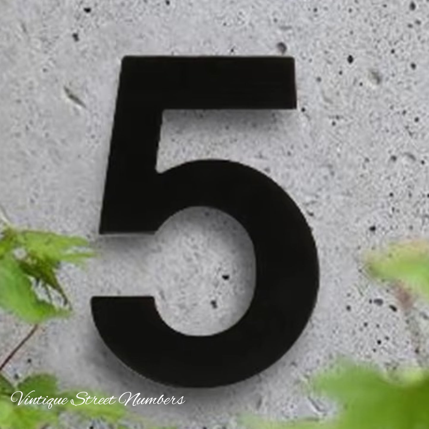Premium  200mm Black Stainless steel floating Street number (0-9)