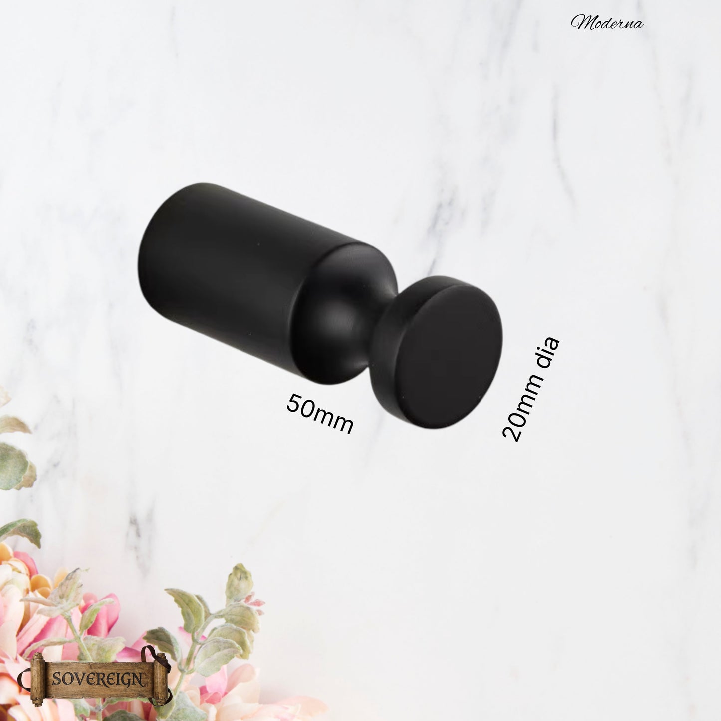 Sovereign Moderna Brass Recessed groove robe hook  -3 Luxury Finishes