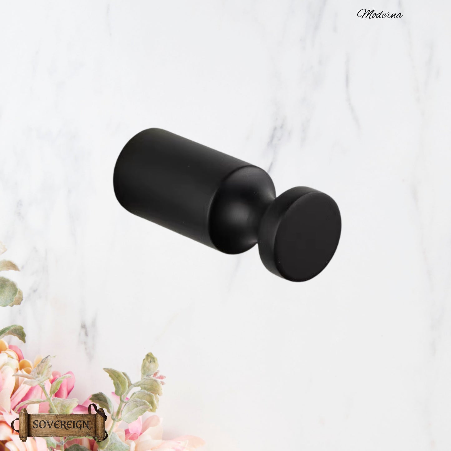Sovereign Moderna Brass Recessed groove robe hook  -3 Luxury Finishes