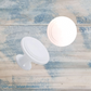 Alcamo Ringed Antique White finish 29mm Drawer or Cabinet Knob