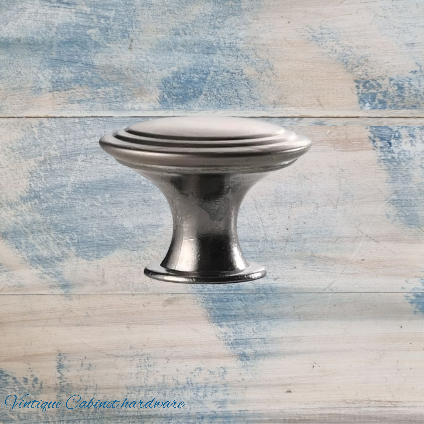 Alcamo Ringed Antique Silver finish 29mm Drawer or Cabinet Knob