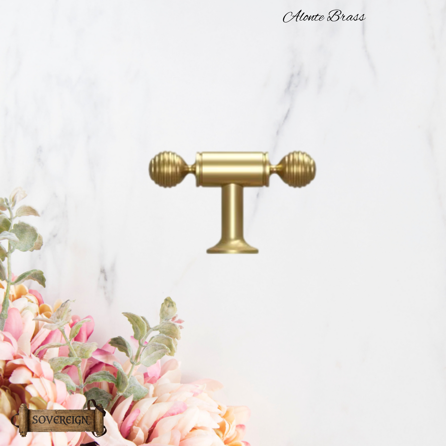 "Alonte" Sovereign beehive Brushed Brass ornate cabinet/Drawer handle-7 Sizes