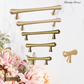 "Bellagio" Sovereign Contured T-Bar Brushed Brass cabinet / Drawer handle-6 Sizes