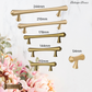 "Bellagio" Sovereign Contured T-Bar Brushed Brass cabinet / Drawer handle-6 Sizes