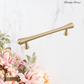 "Bellagio" Sovereign Contured T-Bar Brushed Brass cabinet / Drawer handle-6 Sizes