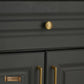 "Elice" Sovereign Smooth contoured Brushed Brass cabinet / Drawer Knob -3 sizes