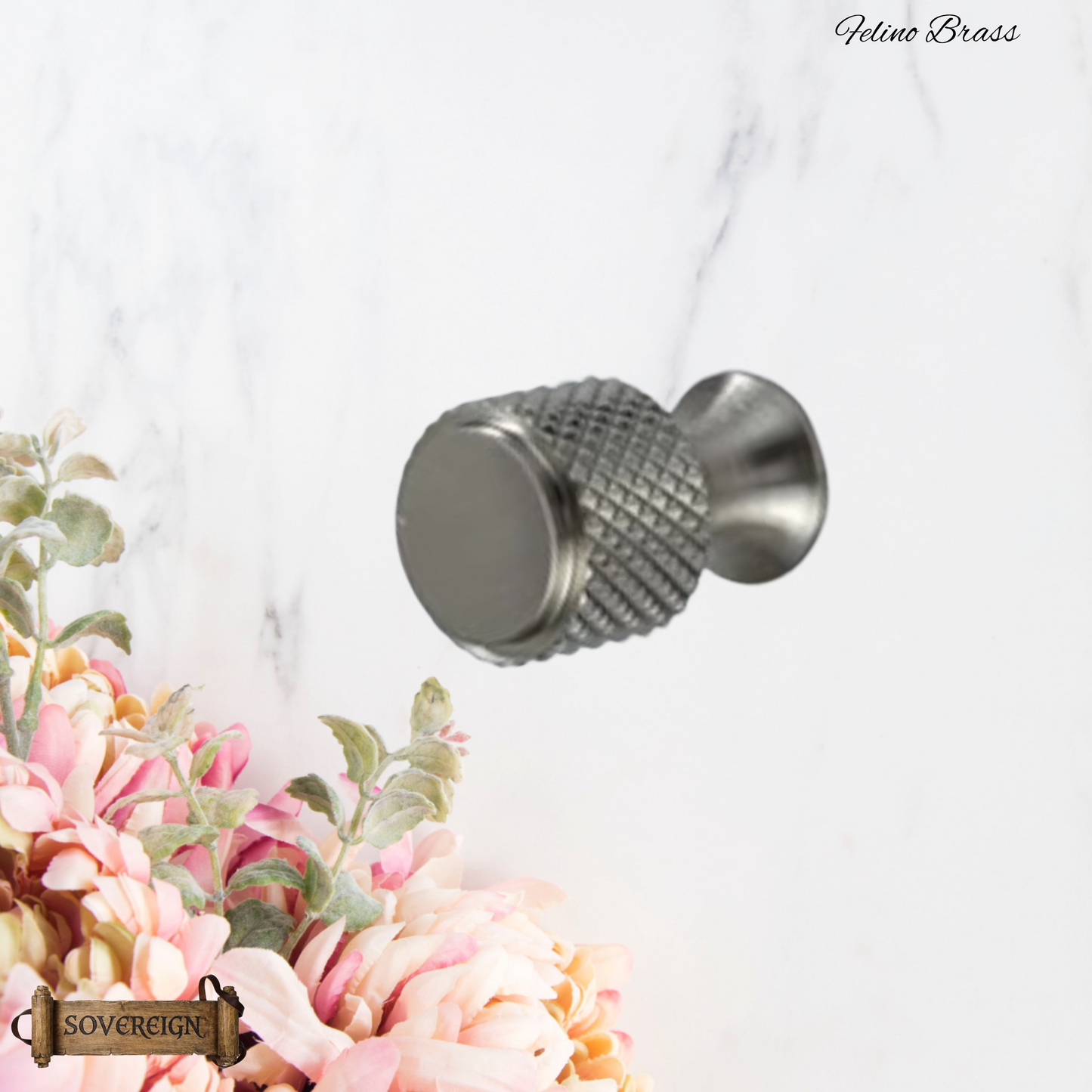 "Felino" Sovereign Cris Cross Brushed Brass cabinet / Drawer Knob 20mm dia-4 Finishes